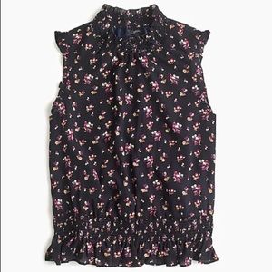 J Crew sleeveless smocked top